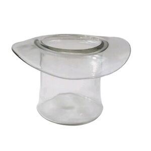 Blenko Top hat Hand-Blown Clear Glass Vintage 1960's 4.5" Tall vase